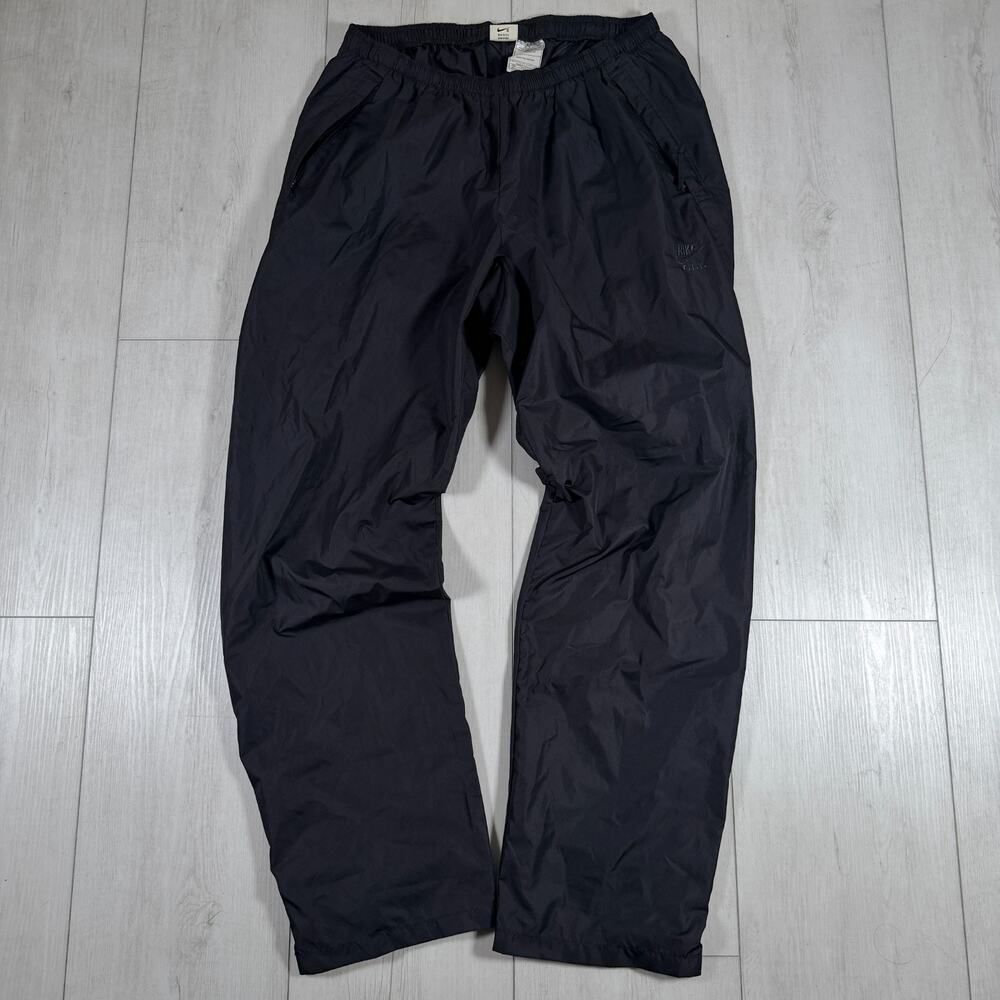 VTG Y2K Nike ACG Mens XL Black UnLined Windbreaker Track Pants Zip Ankles